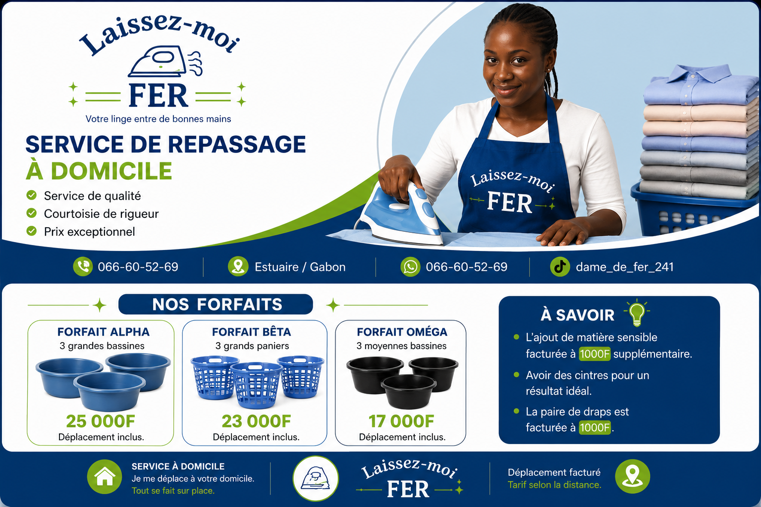 Service de Repassage à domicile 